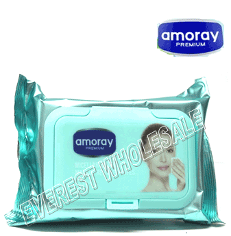 Amoray Makeup Removing Cleansing Wipes 30 ct pack * 6 packs