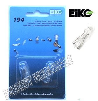 Eiko Car Light Bulbs 2 ct Pack * #194 * 6 pcs