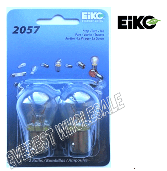 Eiko Car Light Bulbs 2 ct Pack * #2057 * 6 pcs