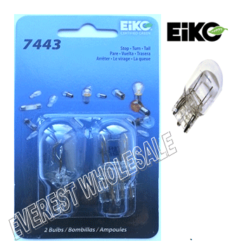 Eiko Car Light Bulbs 2 ct Pack * #7443 * 6 pcs