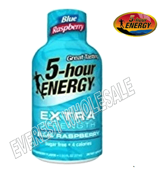 Five Hour Energy Drink Extra Strength* Blue Raspberry * 12 count