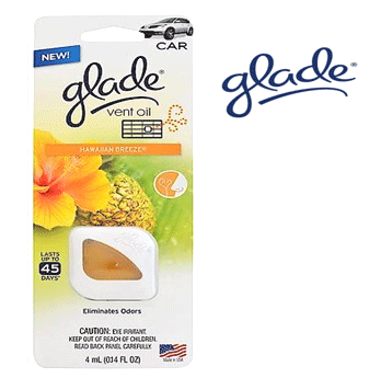 Glade Vent Oil * Hawaiian Breeze * 4 ml ( 0.14 fl oz ) / 4 pcs / pack