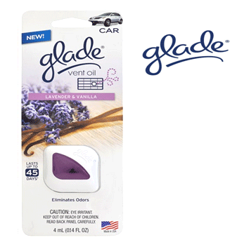 Glade Vent Oil * Lavender-Vanilla * 4 ml ( 0.14 fl oz ) / 4 pcs / pack