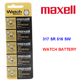 Maxell Watch Battery 317 SR 516 SW * 5 pcs / pack