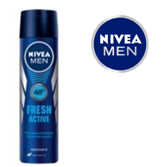 Nivea Body Spray For Men 150 ml * Fresh Active * 6 pcs