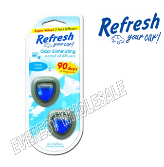 Refresh 2 pk Mini Diffusers * Fresh Linen * 4 pcs