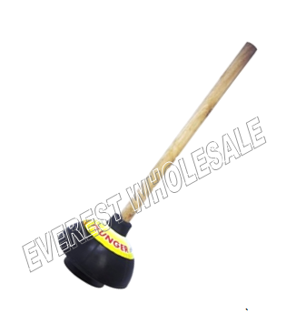 Rubber Plunger Two Layers with Wood Holder * Black Color * 12 pcs