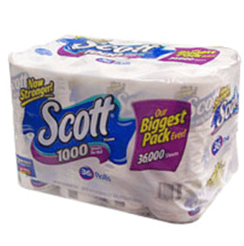 Scott Bath Tissue 1000 Ply * 36 Rolls