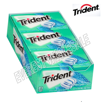 Trident Gum 14 sticks * Minty Sweet * 12 Pks / Box