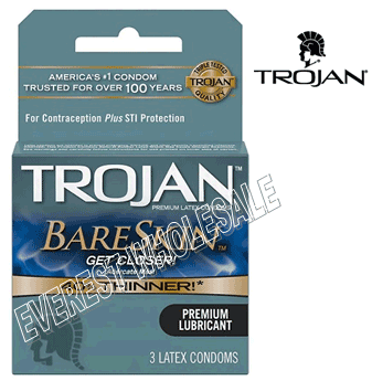 Trojan Condom * BareSkin * 3 in Pack * 6 pks