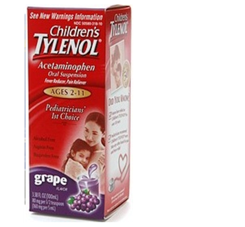 Tylenol Children`s For 2-11 Ages 4 fl oz * Grape * 6 Boxes
