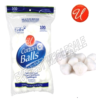 U Cotton Balls * 100 ct Pack * 12 Packs