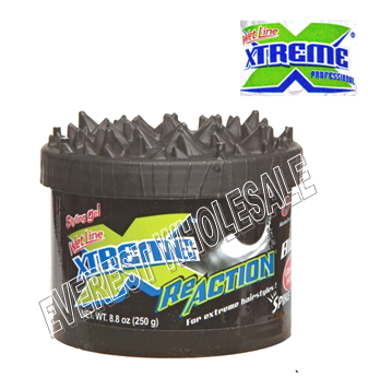 Xtreme Hair Gel 8.8 oz * Black * 6 pcs