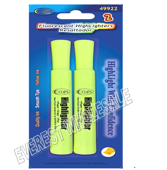 Yellow Highlighters 2 ct Pack * 12 pcs