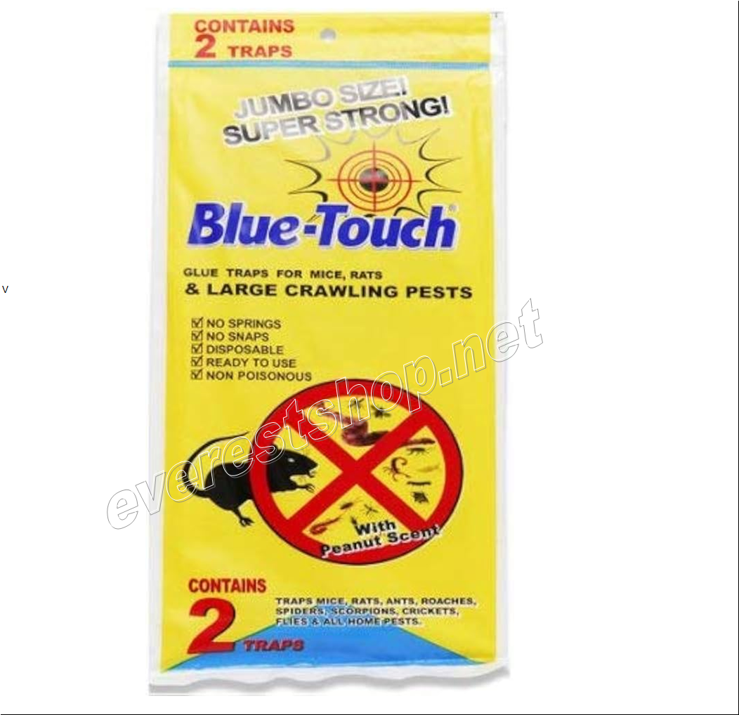 BLUETOUCH_GLUE_MOUSE_TRAP_JUMBO Blue Touch Mouse Traps 2 Traps Per Pack * Jumbo Size * 6 pcs - Image 1