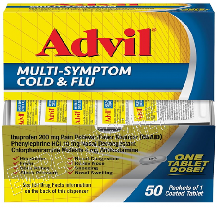 Advil Multi Symptom Cold and Flu * 50 ct x 2 - Image 1
