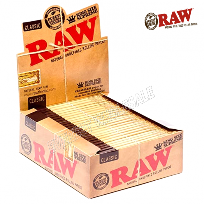 Raw Tobacco Rolling Paper * King Size Supreme * 24 pcs - Image 1