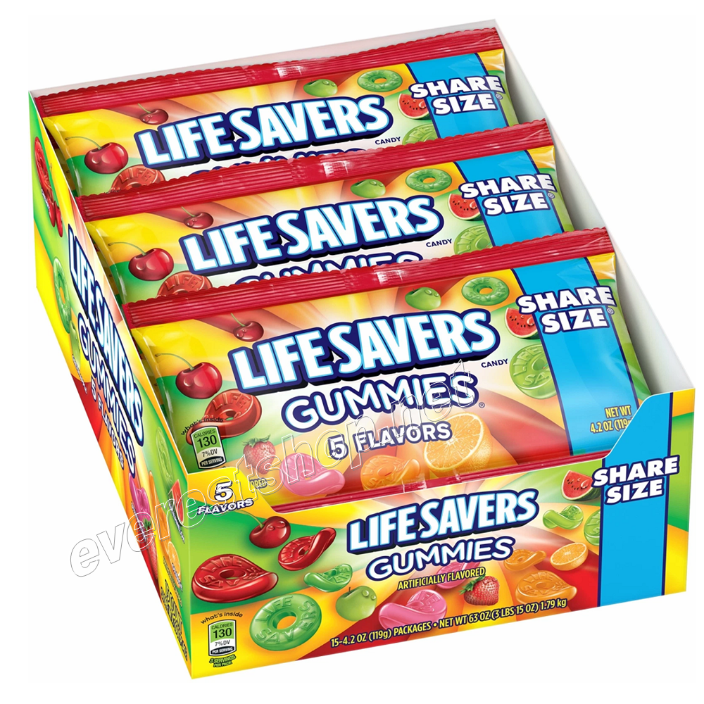 LIFE SAVERS GUMMIES FIVE FLAVORS Life Savers Gummies 15 Count * 5 Flavors * - Image 1