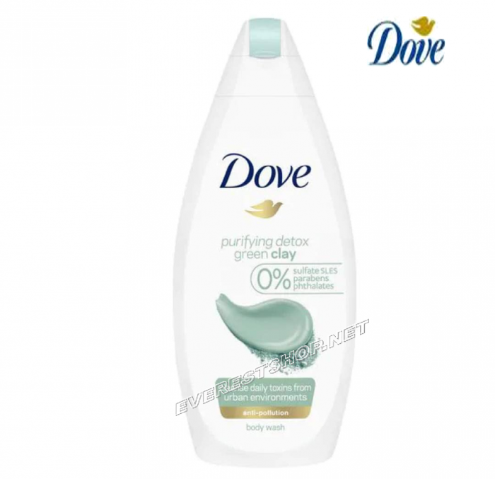 Dove Shower Cream 500 ml * Purifiying Detox Green Clay * 2 pcs - Image 1