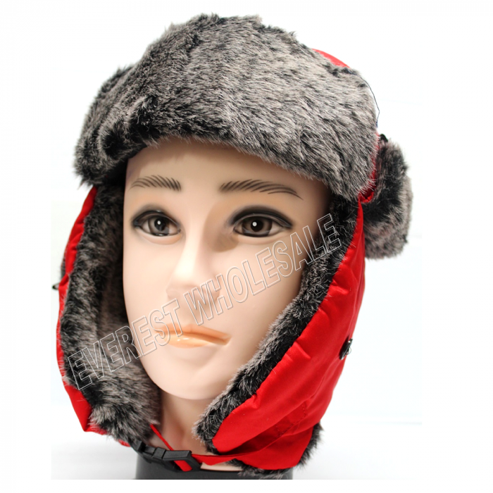Trapper Troopper Knit Hat * Red Color * 1 pcs - Image 1