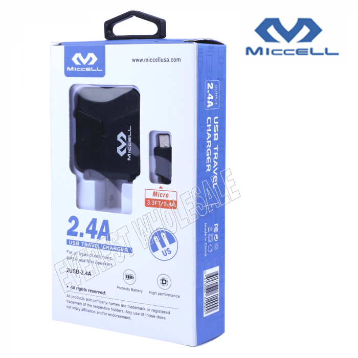 Miccell Micro USB Charger Set 3.3 Feet - Image 1