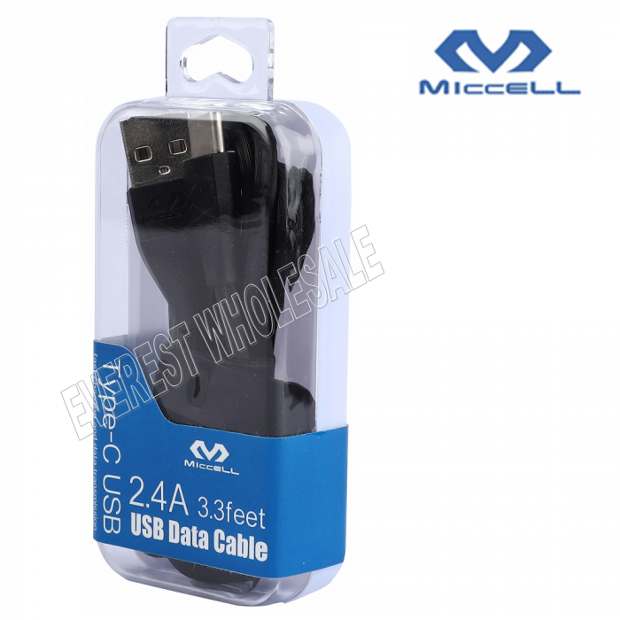 Miccell Micro USB Data Cable 3.3 Feet Color : Black - Image 1