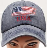 Vintage Cotton Baseball Caps * USA FLAG * Assorted Colors