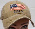 Vintage Cotton Baseball Caps * USA FLAG * Assorted Colors - Image 2
