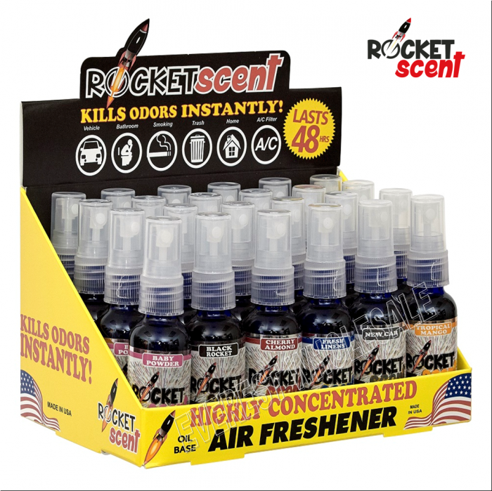 Rocket Scent Air Freshener Odor Eliminator 1 fl oz (30 ml) * 24 Pcs Display - Image 1