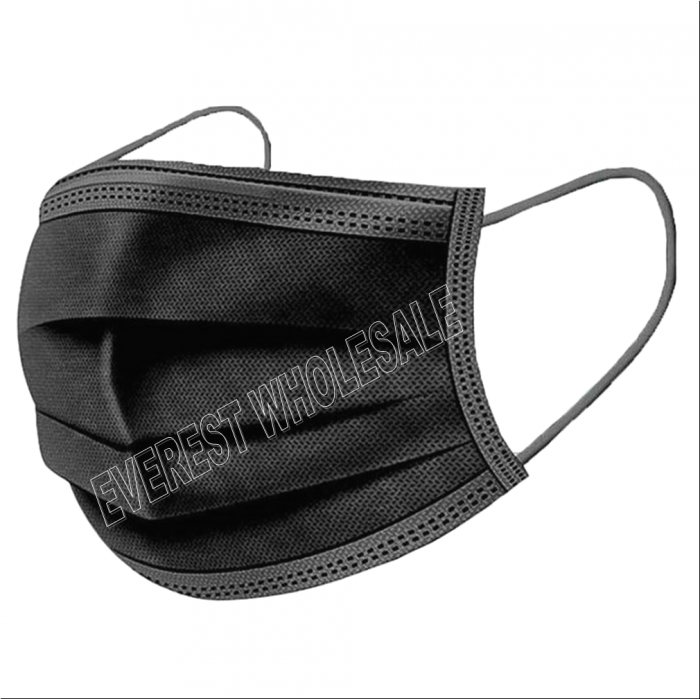 Non Surgical Disposable Face Mask 2 Ply 50 Single ct * Black Color * - Image 1