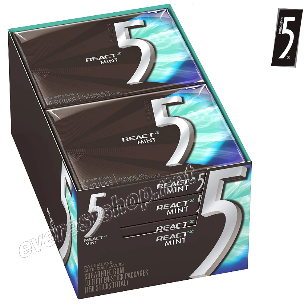 FIVE GUM REACT MINT Five Gum * Sweet Mint * 10 Pcs Pack - Image 1