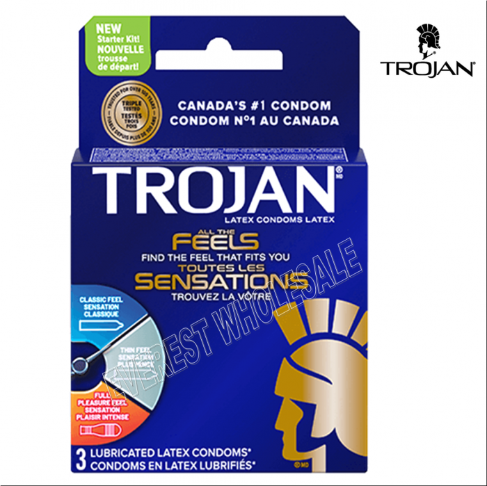 Trojan Condom 3 in Pack * All The Feels * 6 pks - Image 1