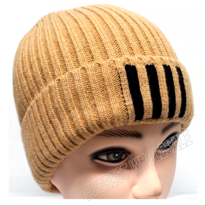 Double Fleece Sport Insulation Striped Logo Winter Hat - Image 5