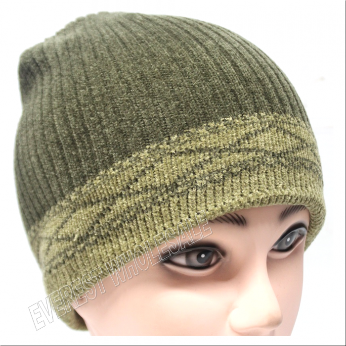 Double Fleece Sport Insulation Geometric Stripes Winter Hat - Image 4