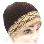 Double Fleece Sport Insulation Geometric Stripes Winter Hat - Image 6
