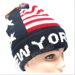 Double Fleece Sport Insulation New York and USA Flag Winter Hat - Image 2