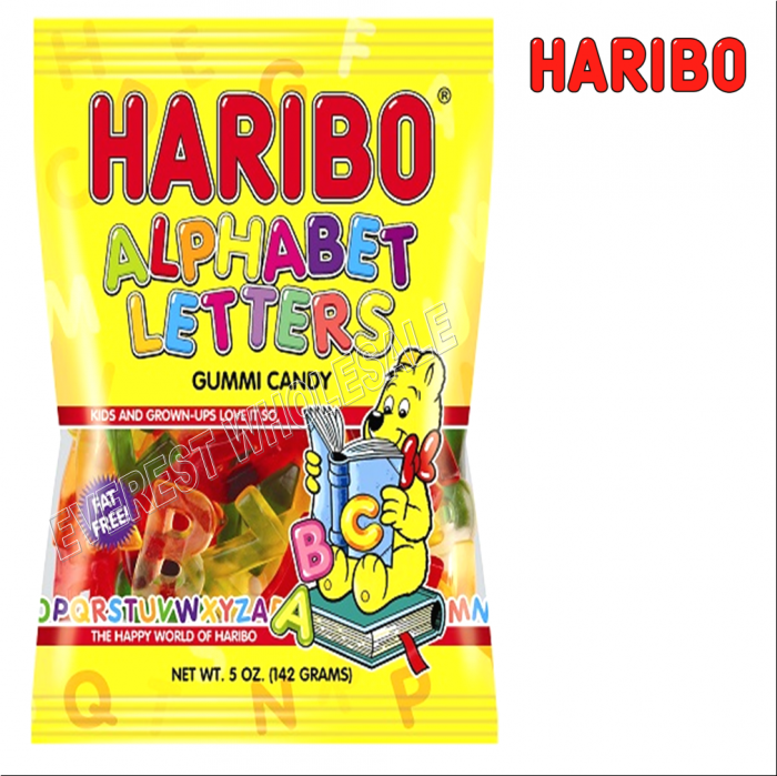Haribo Gummi Candy 5 oz * Alphabet Letters * 6 pcs - Image 1