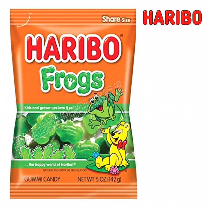 Haribo Gummi Candy 5 oz * Frog * 6 pcs - Image 1