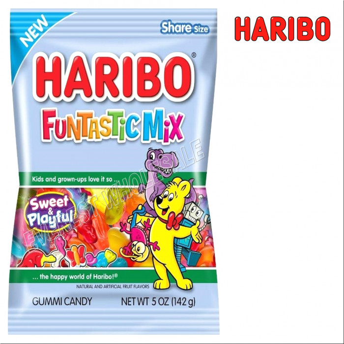 Haribo Gummi Candy 5 oz * Funtastic Mix * 6 pcs - Image 1