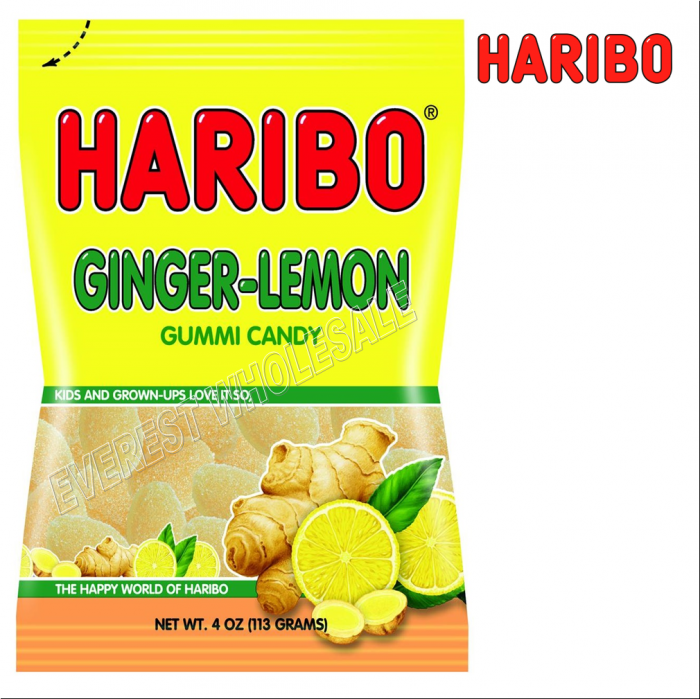Haribo Gummi Candy 5 oz * Ginger Lemon * 6 pcs - Image 1