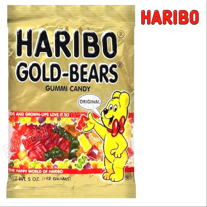 Haribo Gummi Candy 5 oz * Gold Bears - Original * 6 pcs - Image 1
