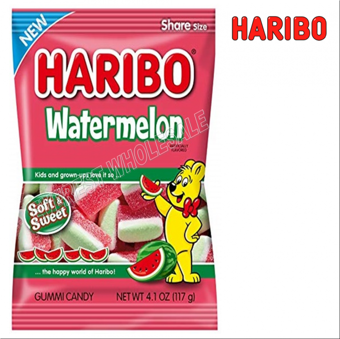 Haribo Gummi Candy 5 oz * Watermelon * 6 pcs - Image 1