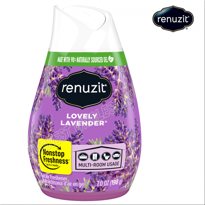 Renuzit Solid Cone Air Freshener 7 oz * Lovely Lavender * 3 pcs - Image 1