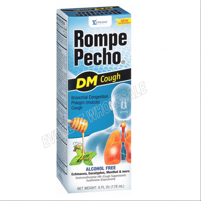 Rompe Pecho Cough Syrup  6 fl oz * DM Cough * 2 pcs - Image 1