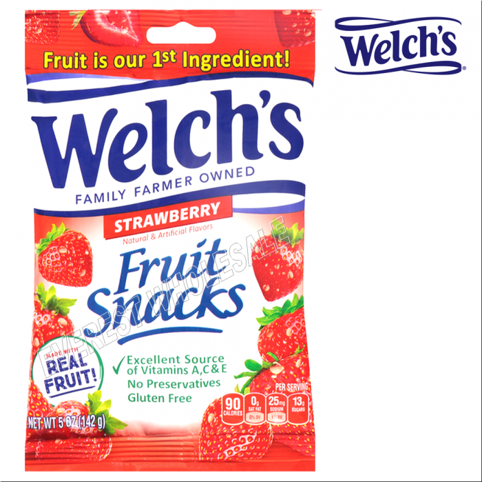Welch Gummi Candy 5 oz * Strawberry * 12 pcs - Image 1