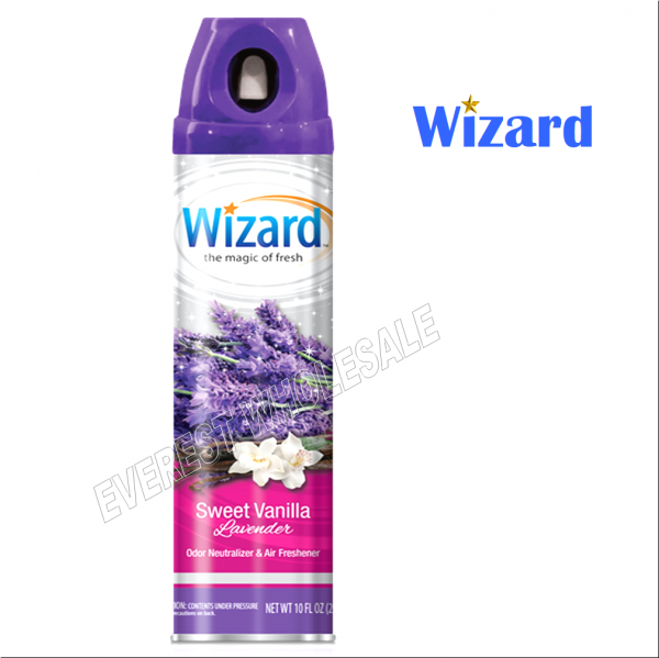 Wizard Air Freshener 10 fl oz * Sweet Vanilla Lavender * 2 pcs Everest