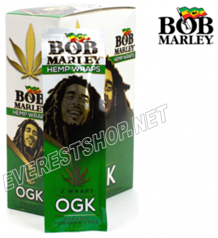 Bob Marley Tobacco Hemp Wrap 2 Pk x 25 Packs * OGK * - Image 1