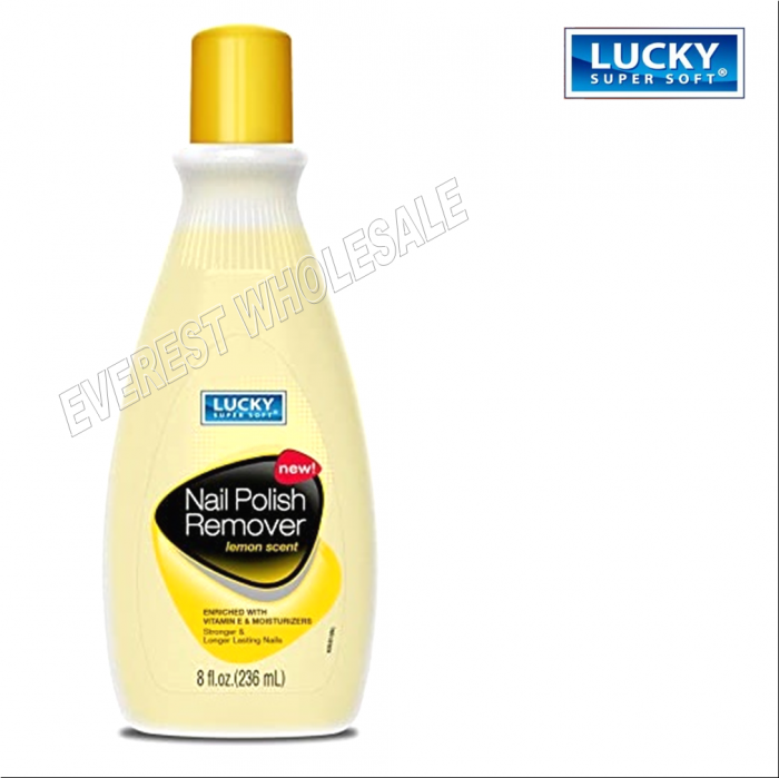 Lucky Nail Polish Remover 8 fl oz * Lemon * 2 pcs - Image 1