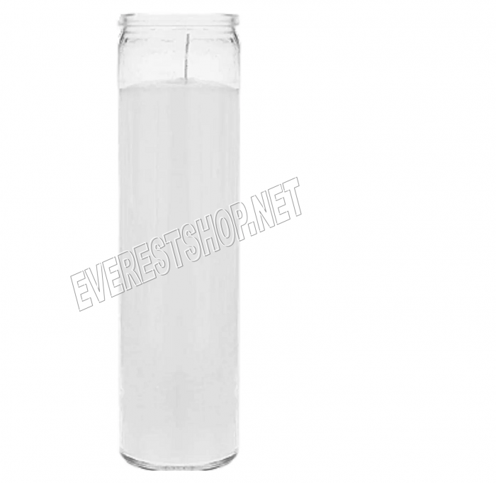 7 Days Candle in Glass Jar * Plain White * 3 pcs - Image 1