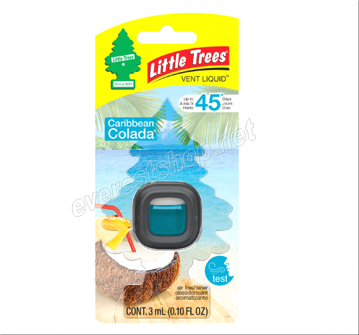 Little Trees Car Vent Oil Air Freshener * Carribbean Colada * 4 pcs - Image 1